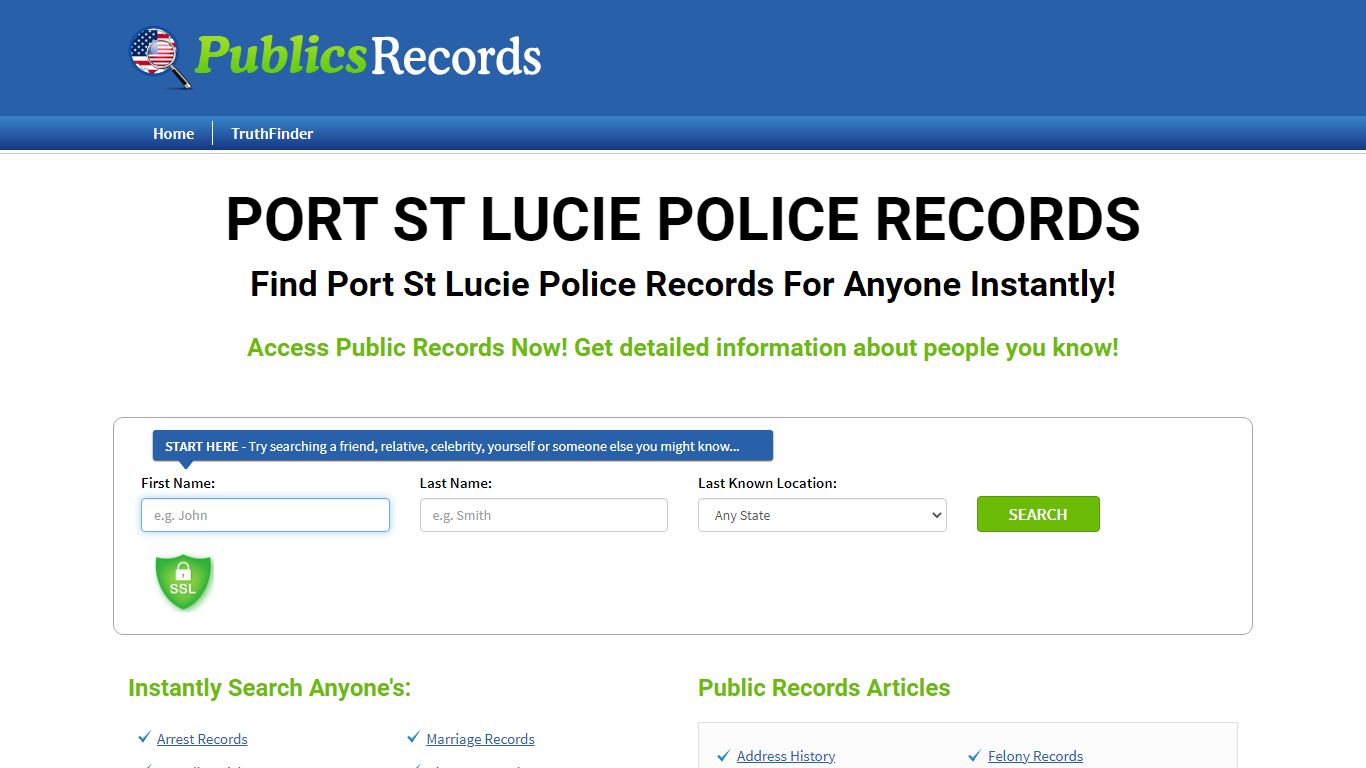 Find Port St Lucie Police Records For Anyone Instantly!